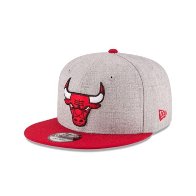 Grey Chicago Bulls Hat - New Era NBA 2Tone 9FIFTY Snapback Caps USA9820571